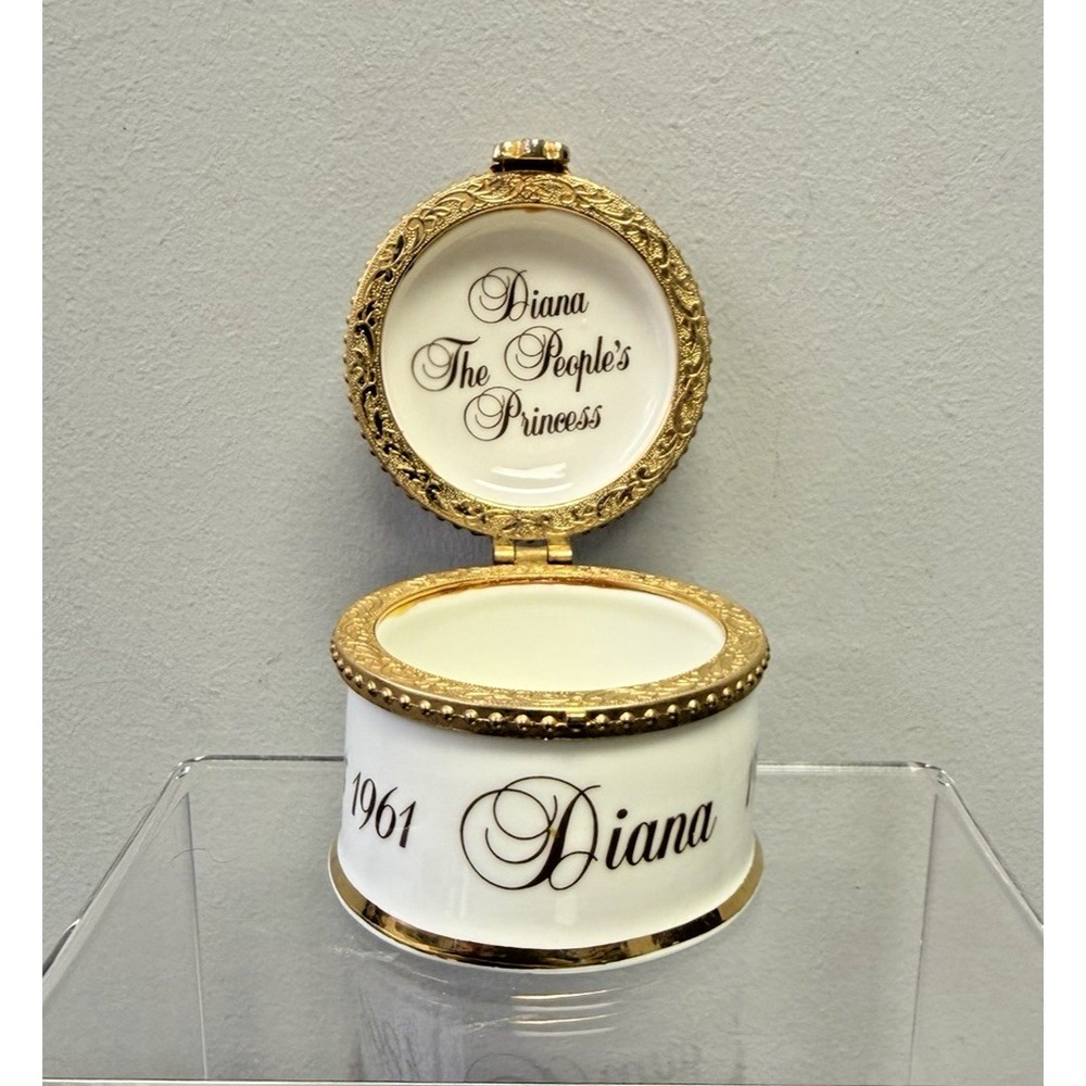 Fenton The People's Princess Diana Hinged Trinket Box English Fine Bone China